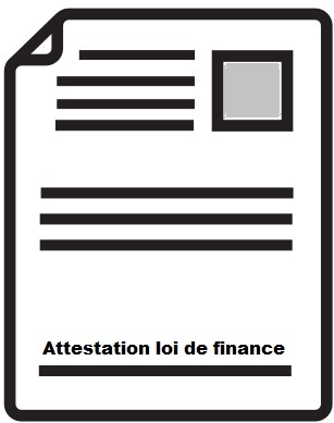 attestation loi de finance